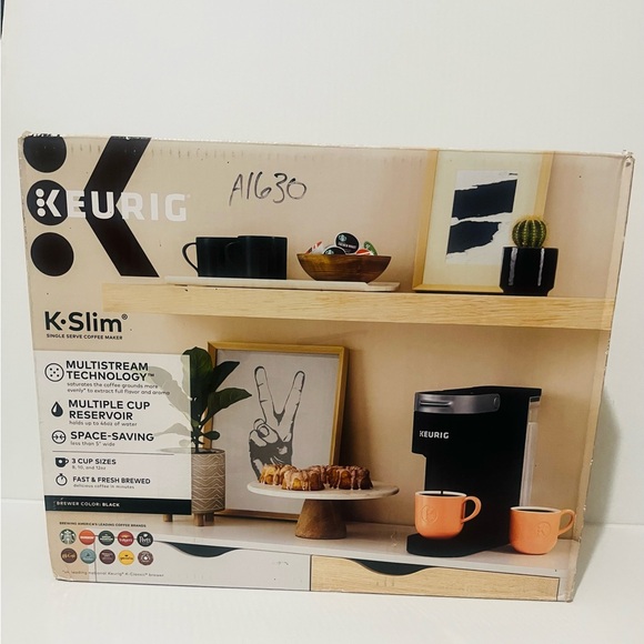 Keurig K-Slim Coffee Maker in Black and Silver